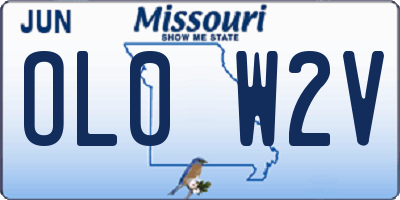 MO license plate OL0W2V