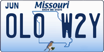MO license plate OL0W2Y
