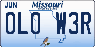 MO license plate OL0W3R