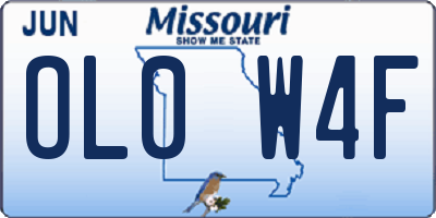 MO license plate OL0W4F