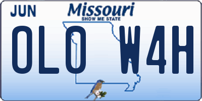 MO license plate OL0W4H