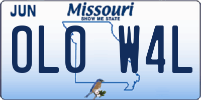 MO license plate OL0W4L