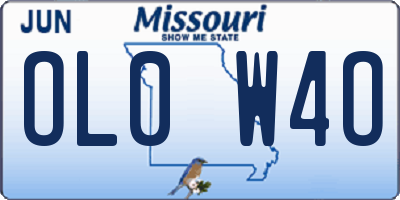 MO license plate OL0W4O