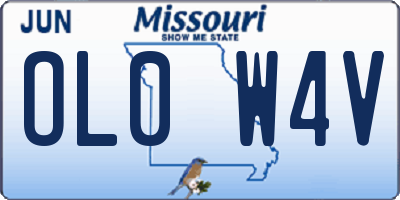 MO license plate OL0W4V