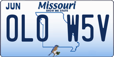 MO license plate OL0W5V