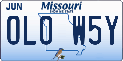 MO license plate OL0W5Y