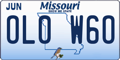 MO license plate OL0W6O
