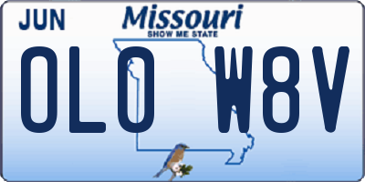 MO license plate OL0W8V
