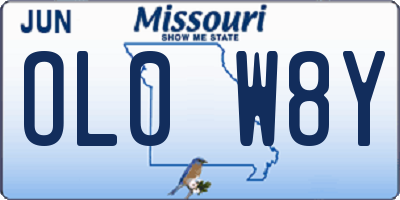 MO license plate OL0W8Y