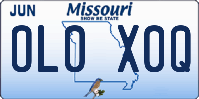 MO license plate OL0X0Q