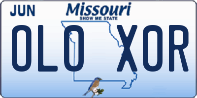 MO license plate OL0X0R