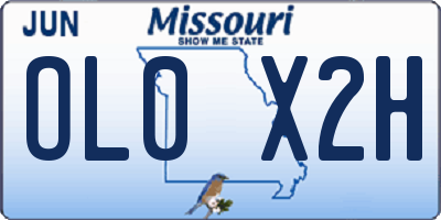 MO license plate OL0X2H