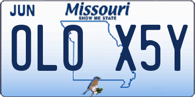 MO license plate OL0X5Y