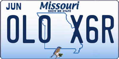 MO license plate OL0X6R