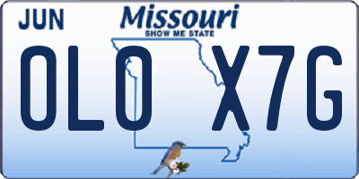 MO license plate OL0X7G