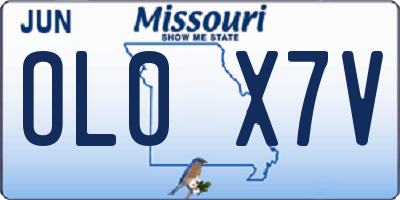 MO license plate OL0X7V
