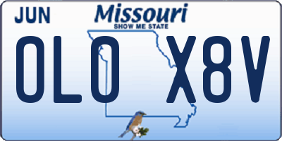 MO license plate OL0X8V
