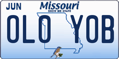 MO license plate OL0Y0B
