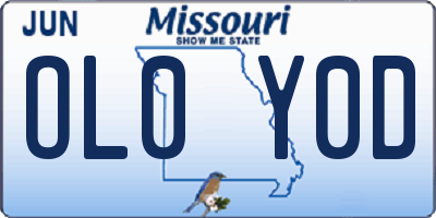 MO license plate OL0Y0D