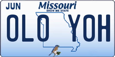 MO license plate OL0Y0H