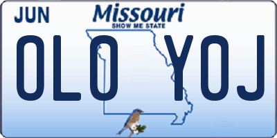 MO license plate OL0Y0J