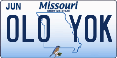 MO license plate OL0Y0K