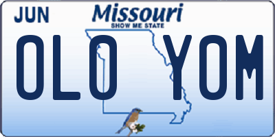 MO license plate OL0Y0M