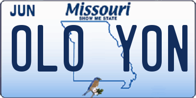 MO license plate OL0Y0N