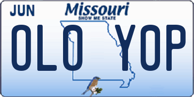 MO license plate OL0Y0P