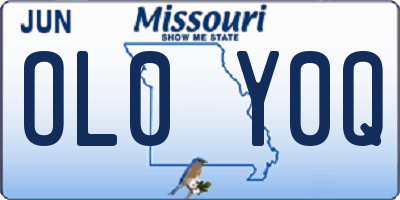 MO license plate OL0Y0Q