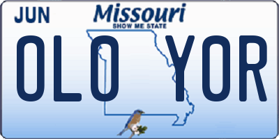 MO license plate OL0Y0R