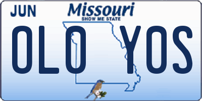 MO license plate OL0Y0S