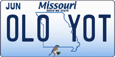 MO license plate OL0Y0T
