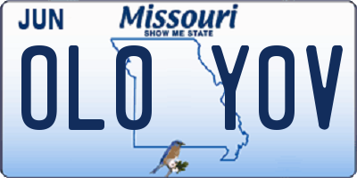 MO license plate OL0Y0V