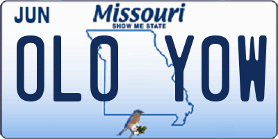 MO license plate OL0Y0W