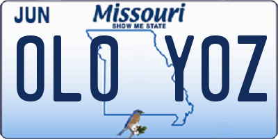 MO license plate OL0Y0Z