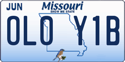 MO license plate OL0Y1B