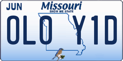 MO license plate OL0Y1D