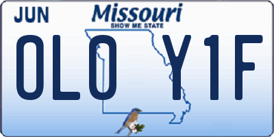 MO license plate OL0Y1F