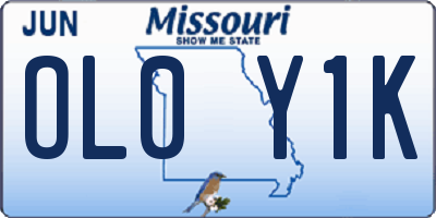 MO license plate OL0Y1K