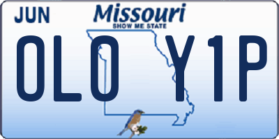MO license plate OL0Y1P