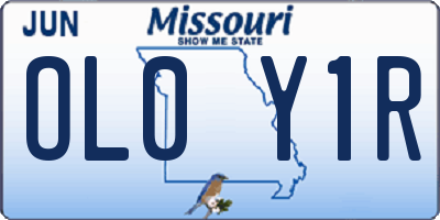 MO license plate OL0Y1R