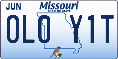 MO license plate OL0Y1T
