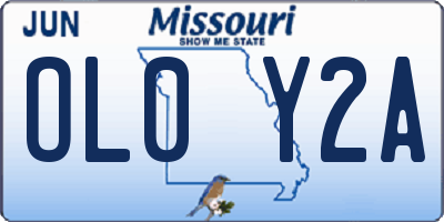 MO license plate OL0Y2A