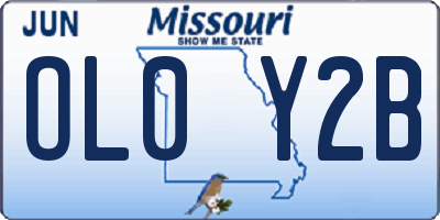MO license plate OL0Y2B