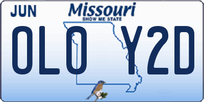 MO license plate OL0Y2D