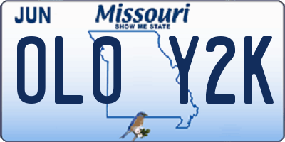 MO license plate OL0Y2K