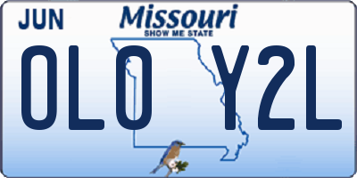 MO license plate OL0Y2L