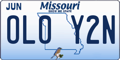 MO license plate OL0Y2N