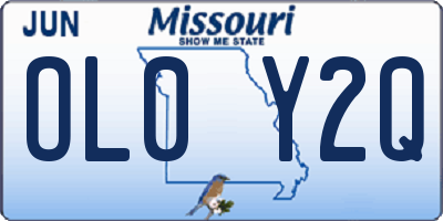 MO license plate OL0Y2Q